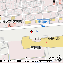 石川県小松市清六町周辺の地図