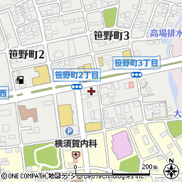 ミニストップひたちなか笹野町店周辺の地図