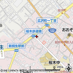 新桐生駅前郵便局 ＡＴＭ周辺の地図