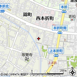 石川県小松市上本折町258周辺の地図