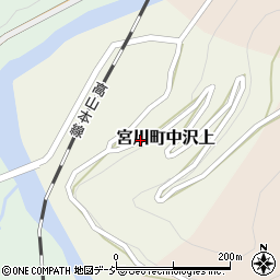 岐阜県飛騨市宮川町中沢上周辺の地図