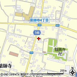 薬師寺郵便局周辺の地図