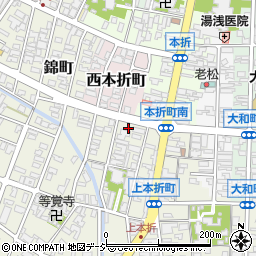 石川県小松市上本折町278周辺の地図