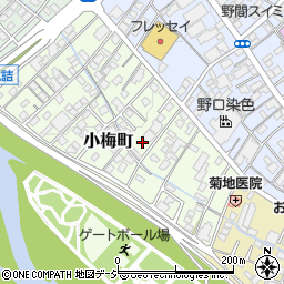 群馬県桐生市小梅町周辺の地図