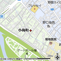 群馬県桐生市小梅町周辺の地図
