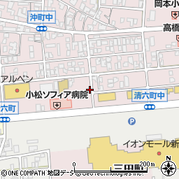 石川県小松市沖町周辺の地図