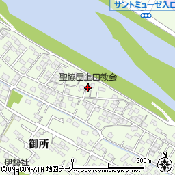キリスト聖協団上田教会周辺の地図