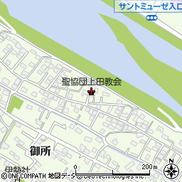 聖協団上田キリスト教会周辺の地図