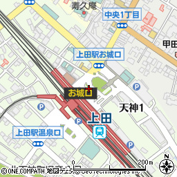 上田駅前周辺の地図