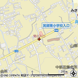 箕郷東小学校入口周辺の地図