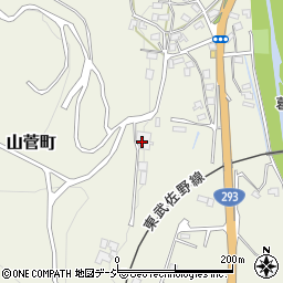 栃木県佐野市山菅町周辺の地図