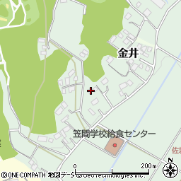 茨城県笠間市金井306周辺の地図