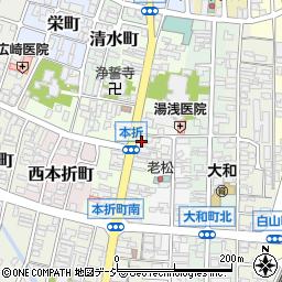 石川県小松市本折町周辺の地図