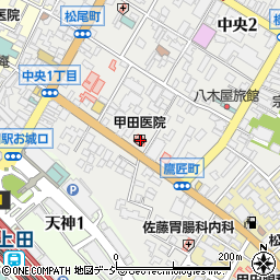 甲田医院周辺の地図