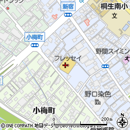 クリーニングスズキ　フレッセイ桐生南店周辺の地図