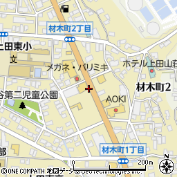 長野県上田市材木町周辺の地図