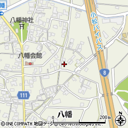 石川県小松市八幡戊206周辺の地図
