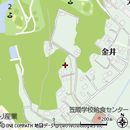 茨城県笠間市金井周辺の地図