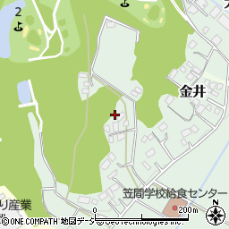 茨城県笠間市金井周辺の地図
