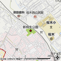 新桐生公園周辺の地図