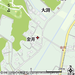茨城県笠間市金井323周辺の地図