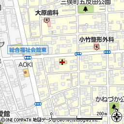 グントー前橋三俣店周辺の地図