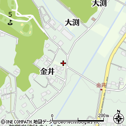 茨城県笠間市金井322周辺の地図