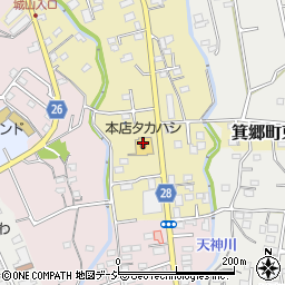 本店タカハシ　箕郷店周辺の地図