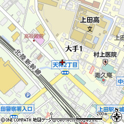 ガスト上田天神店周辺の地図