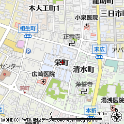 石川県小松市栄町周辺の地図