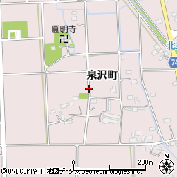 群馬県前橋市泉沢町周辺の地図