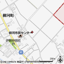 茨城県水戸市柳河町周辺の地図