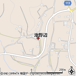 茨城県笠間市池野辺1727-1周辺の地図