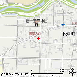 群馬県前橋市下沖町96周辺の地図