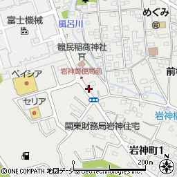 前橋岩神郵便局周辺の地図