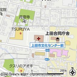 上田市役所　健康こども未来部子育て・子育ち支援課周辺の地図