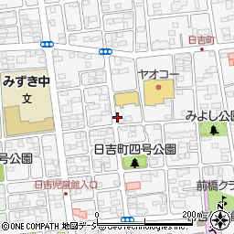 群馬銀行ドラッグスギ日吉店 ＡＴＭ周辺の地図