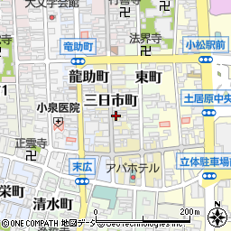 石川県小松市三日市町周辺の地図