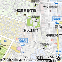 石川県小松市本大工町周辺の地図