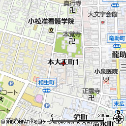 石川県小松市本大工町周辺の地図