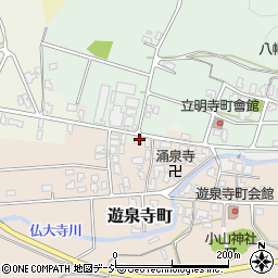 石川県小松市遊泉寺町ヘ周辺の地図