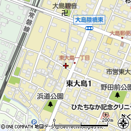 ひたちなか市東大島1丁目25 akippa駐車場(2)周辺の地図