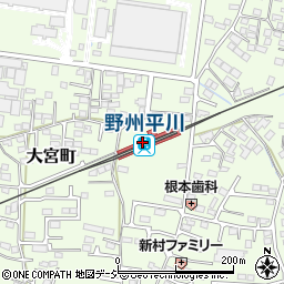 野州平川駅周辺の地図