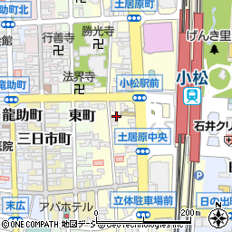 石川県小松市土居原町282-1周辺の地図