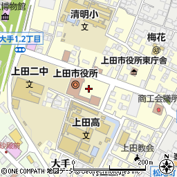 長野県上田市大手周辺の地図