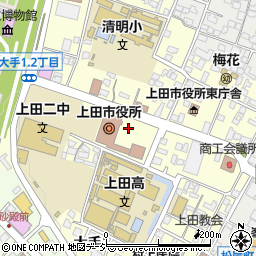 上田市役所　都市建設部管理課庶務係周辺の地図