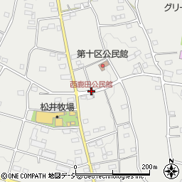 西鹿田公民館周辺の地図