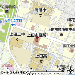 上田市役所内郵便局 ＡＴＭ周辺の地図