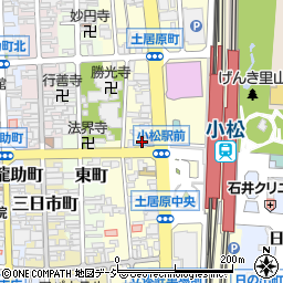 石川県小松市土居原町184-2周辺の地図