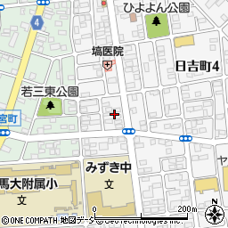 群馬県前橋市日吉町4丁目2周辺の地図